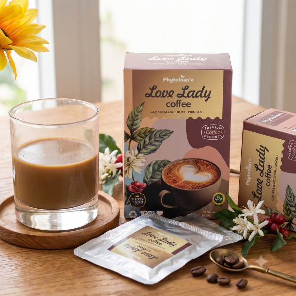 Kopi Herbal khusus wanita coffee love lady (isi 10 sachet)